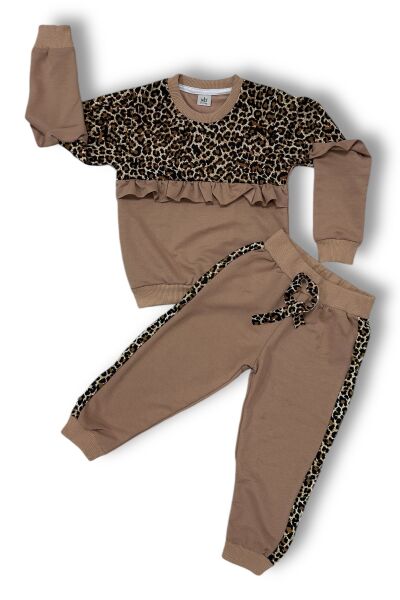 Leopar Desenli Garnili Çocuk Takımı