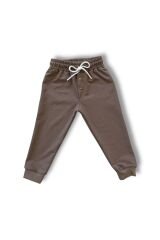 Düğme Detaylı Erkek Çocuk Takım Kahverengi