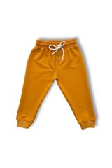 Düğme Detaylı Erkek Çocuk Takım Hardal Sarı