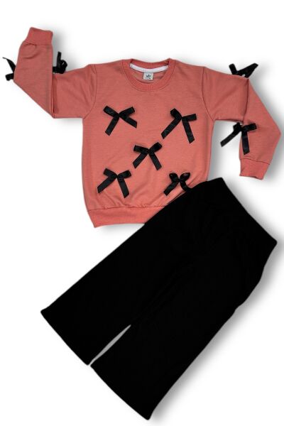 Fiyonklu Kız Çocuk Takım Nar Çiçeği