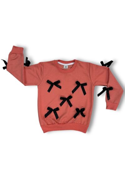 Fiyonklu Kız Çocuk Takım Nar Çiçeği