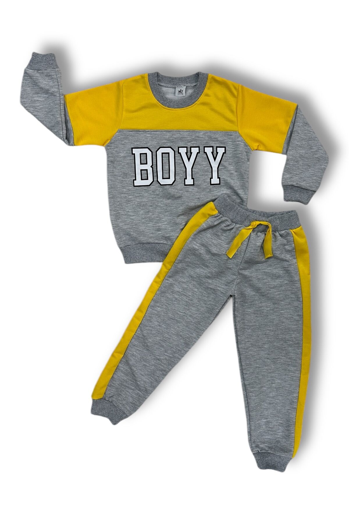 BOYY Baskılı Erkek Çocuk Takım 3-8 Sarı