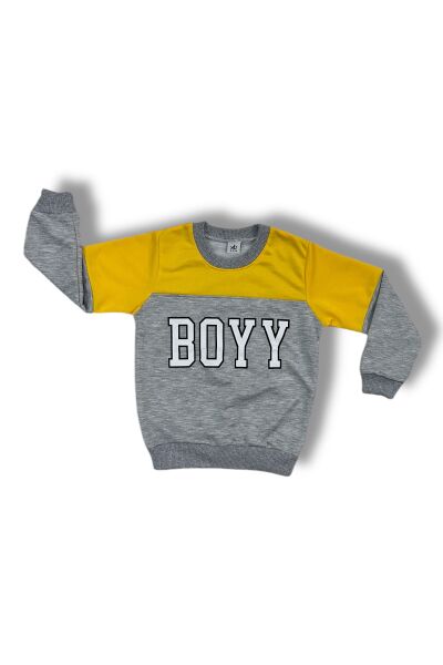 BOYY Baskılı Erkek Çocuk Takım 3-8 Sarı