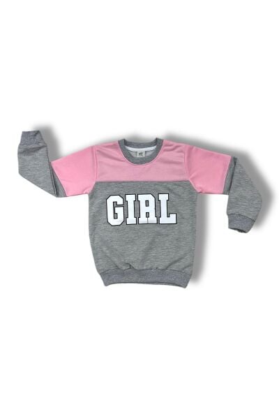 GIRL Baskılı Kız Çocuk Takım 8-12 Pembe