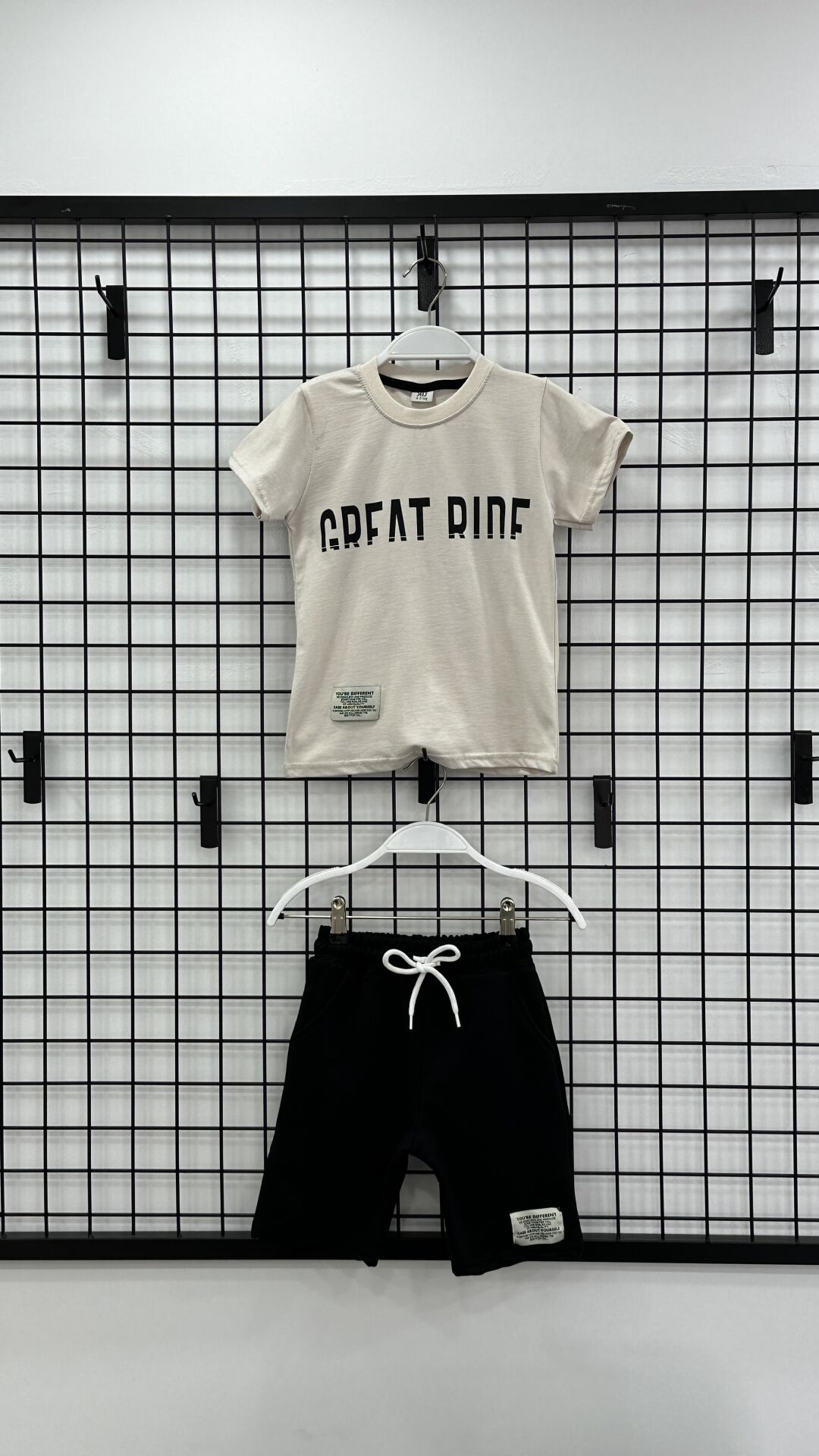 GREAT RIDE Baskılı Erkek Çocuk Takım Taş - Siyah